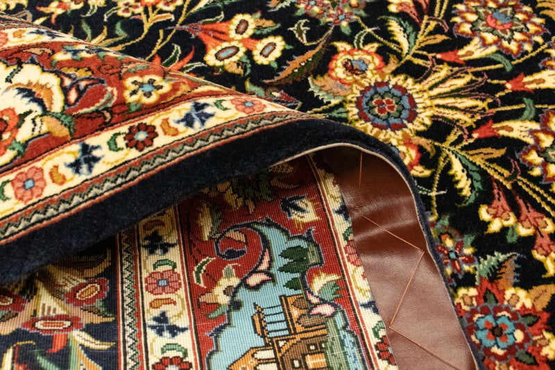 Tapis persan - Ghom - 153 x 102 cm - noir