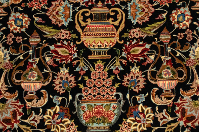 Tapis persan - Ghom - 158 x 102 cm - bleu foncé