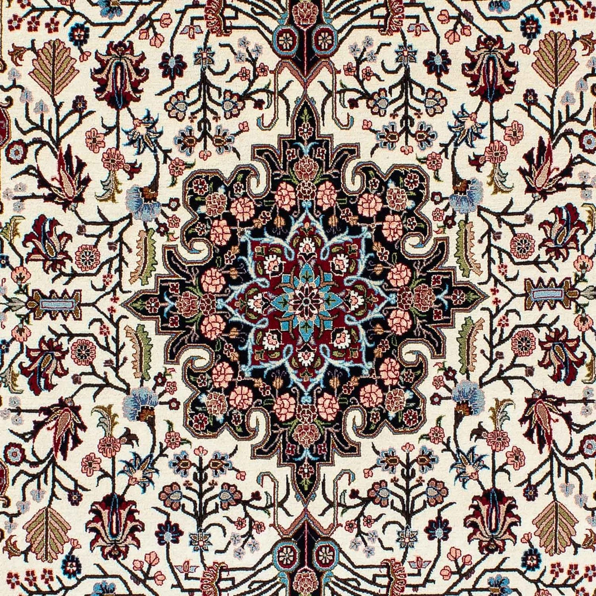 Tapis persan - Ghom - 210 x 139 cm - beige