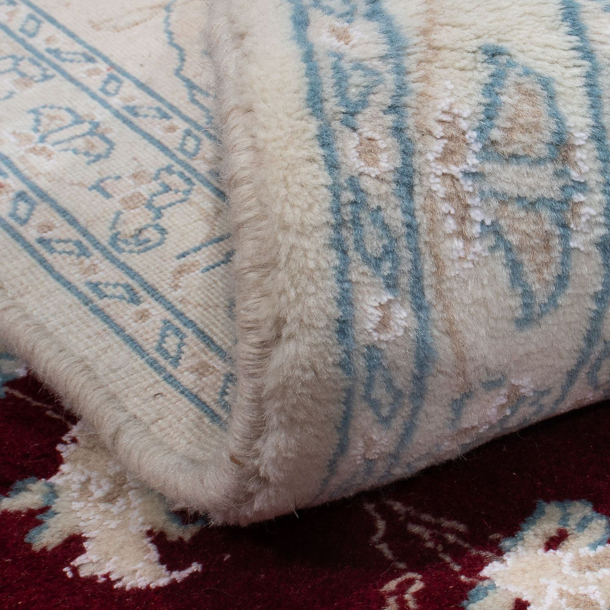 Tapis persan - Nain - 288 x 203 cm - rouge foncé