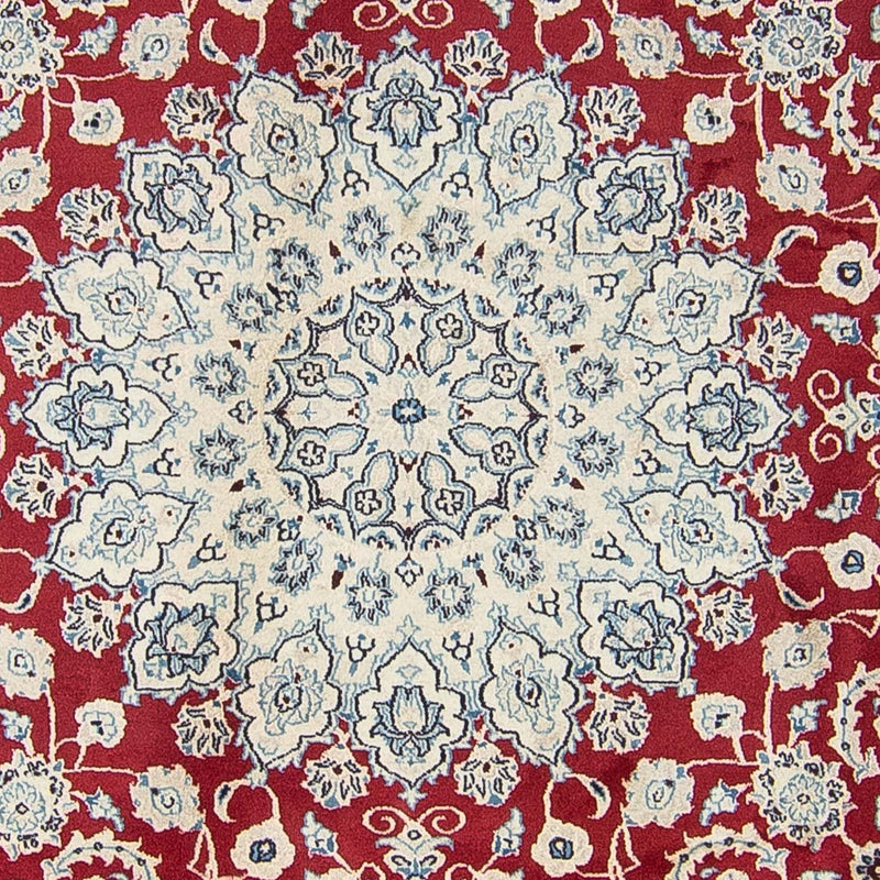 Tapis persan - Nain ronde  - 300 x 300 cm - rouge