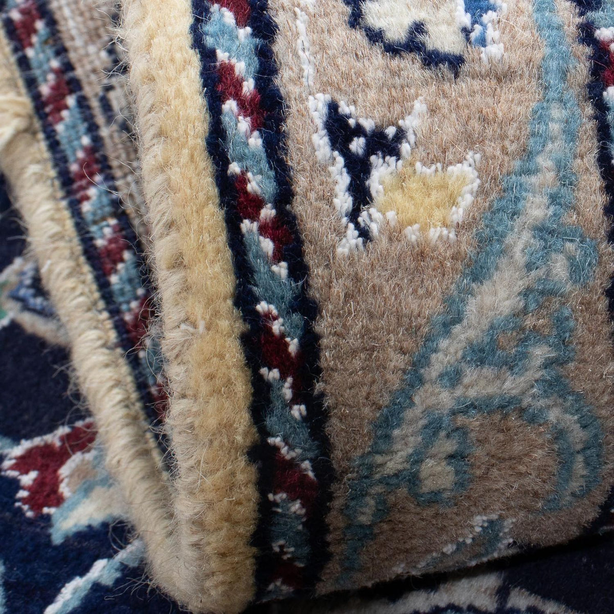 Tapis persan - Nain - 137 x 83 cm - bleu foncé