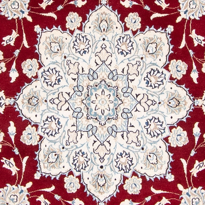 Tapis persan - Nain ronde  - 245 x 245 cm - rouge foncé