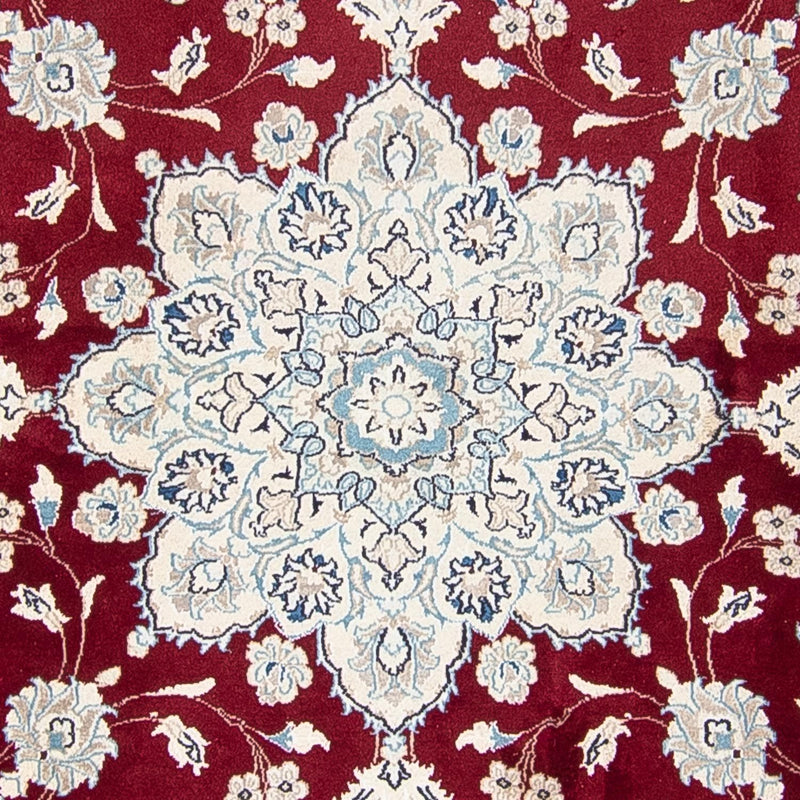 Tapis persan - Nain ronde  - 245 x 245 cm - rouge foncé