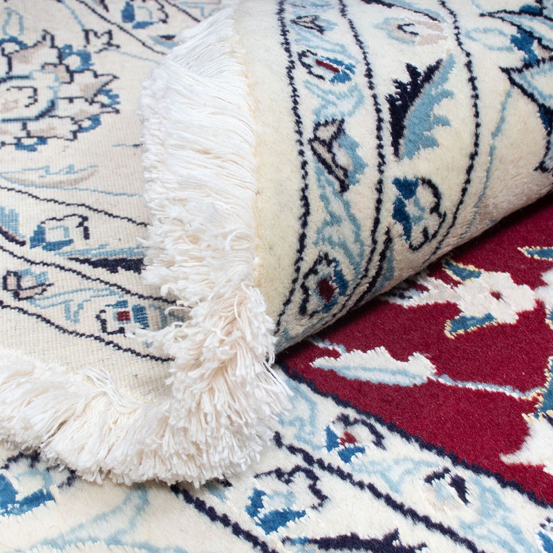 Tapis persan - Nain ronde  - 252 x 252 cm - rouge foncé