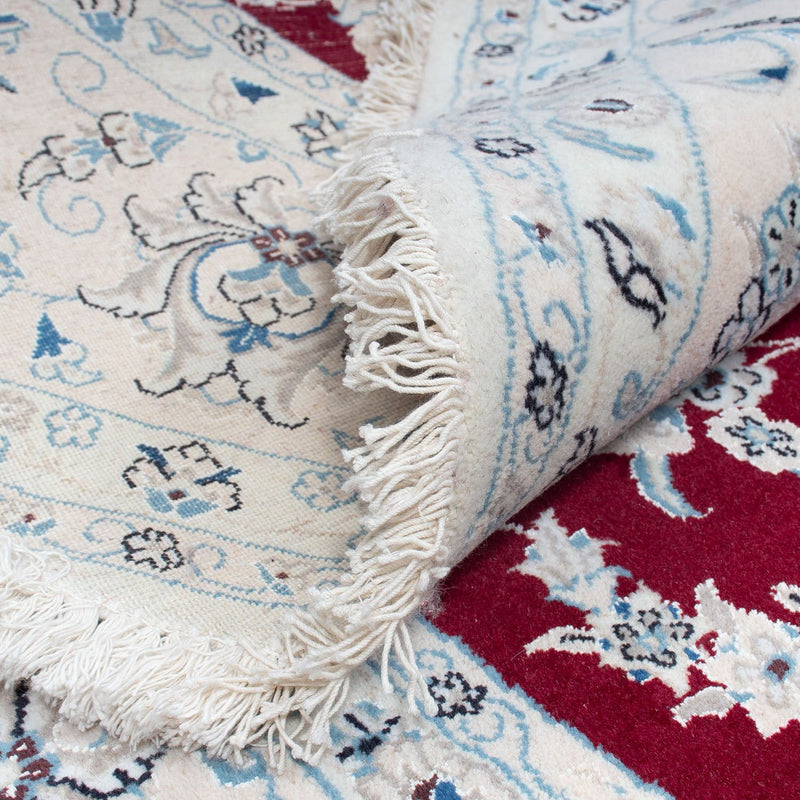 Tapis persan - Nain ronde  - 295 x 295 cm - rouge foncé