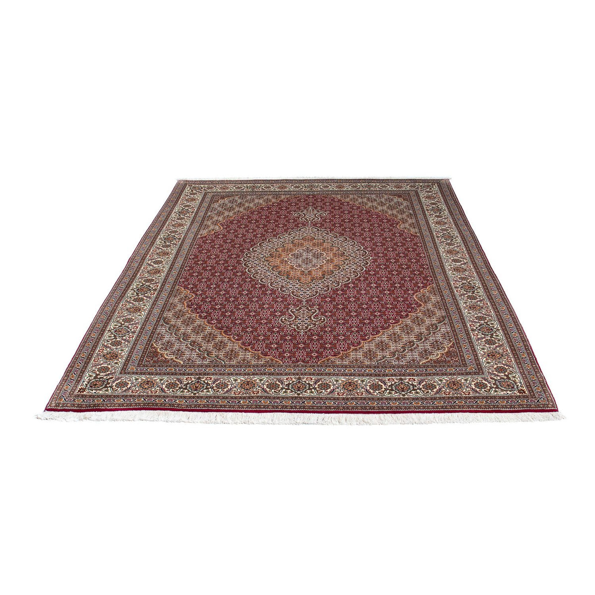 Tapis persan - Tabriz - 192 x 155 cm - rouge clair