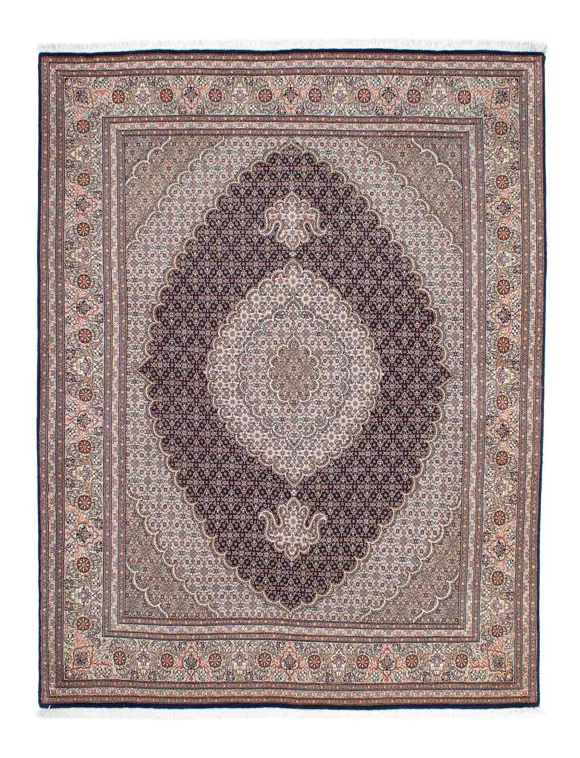 Tapis persan - Tabriz - 205 x 156 cm - marron clair