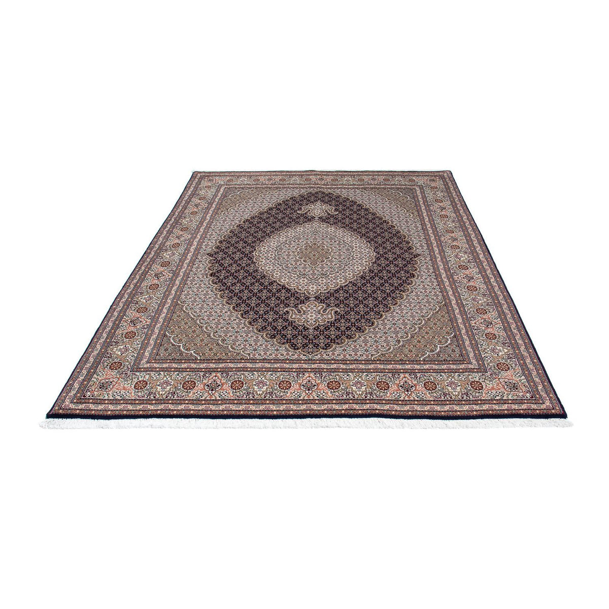 Tapis persan - Tabriz - 205 x 156 cm - marron clair