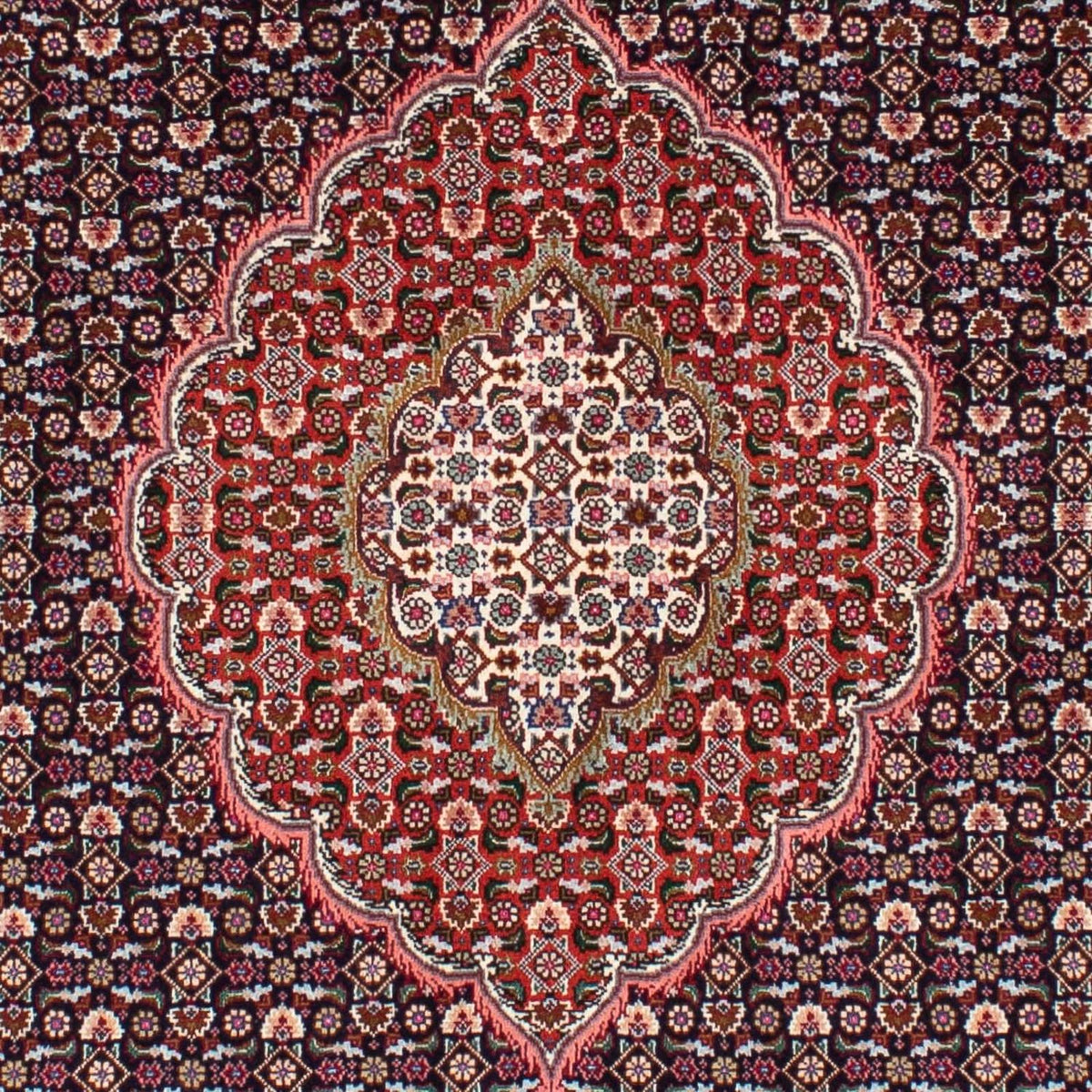Tapis persan - Tabriz - 194 x 154 cm - marron clair