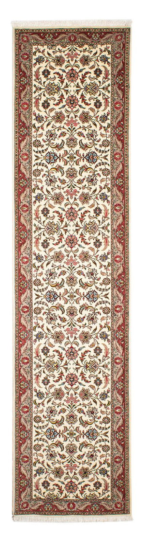 Tapis de couloir Tapis persan - Tabriz - Royal - 298 x 72 cm - beige