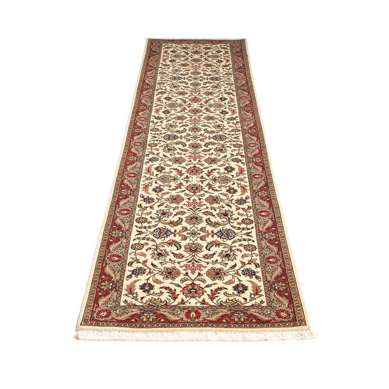 Tapis de couloir Tapis persan - Tabriz - Royal - 298 x 72 cm - beige