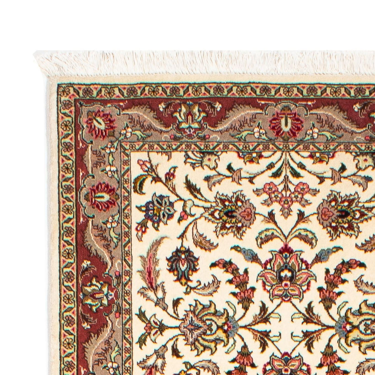 Tapis de couloir Tapis persan - Tabriz - Royal - 297 x 73 cm - beige