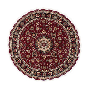 Tapis persan - Tabriz - Royal ronde  - 150 x 150 cm - rouge foncé