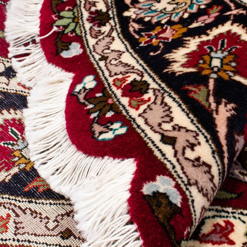 Tapis persan - Tabriz - Royal ronde  - 150 x 150 cm - rouge foncé