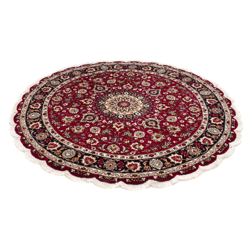 Tapis persan - Tabriz - Royal ronde  - 150 x 150 cm - rouge foncé