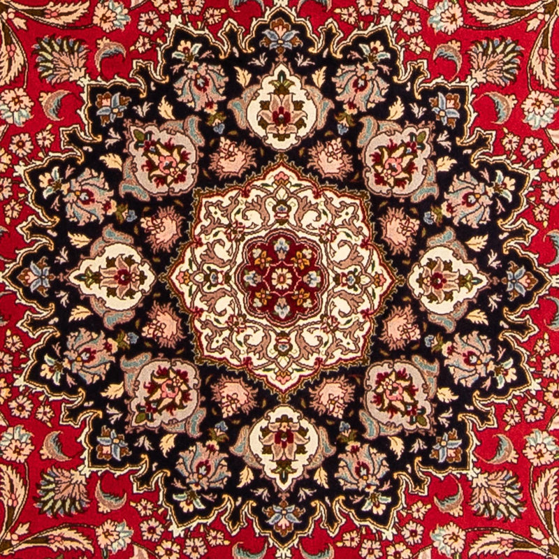 Tapis persan - Tabriz - Royal ronde  - 253 x 253 cm - rouge foncé