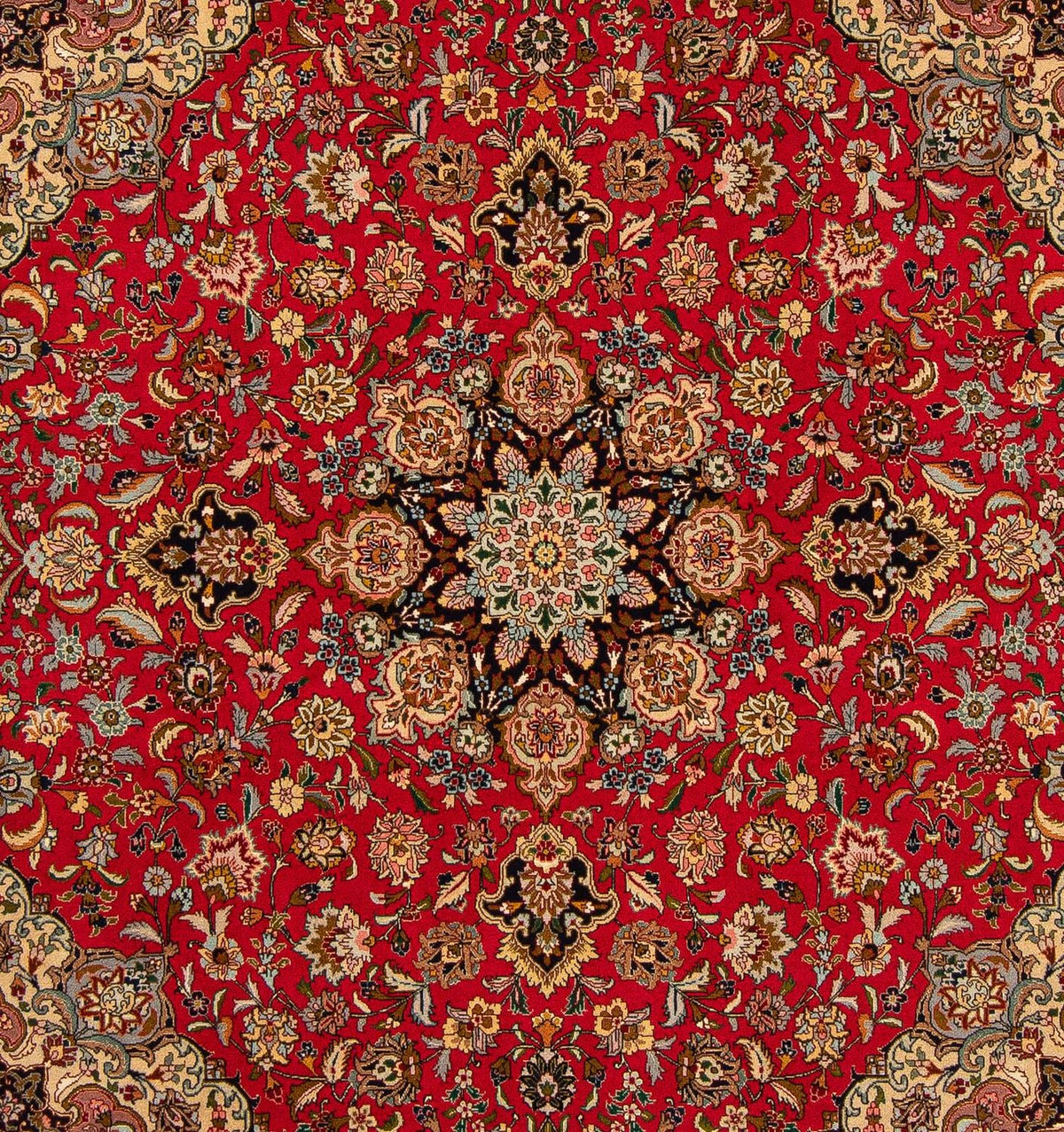 Tapis persan - Tabriz - Royal carré  - 204 x 203 cm - rouge