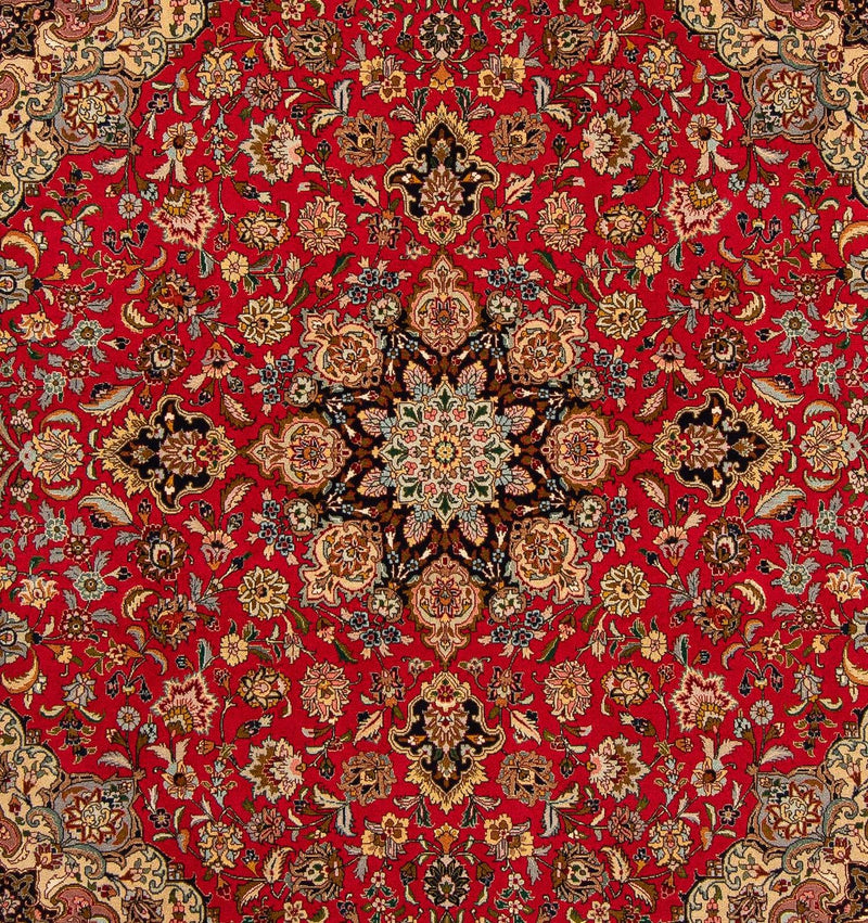 Tapis persan - Tabriz - Royal carré  - 204 x 203 cm - rouge