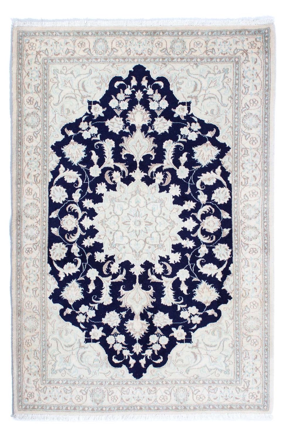 Tapis persan - Nain - 189 x 130 cm - beige