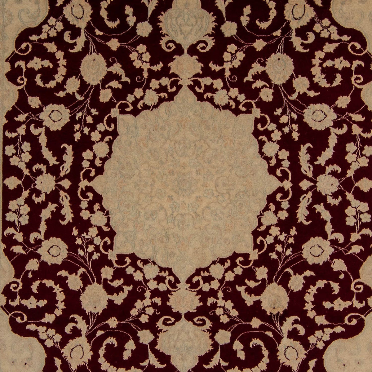 Tapis persan - Nain - 328 x 249 cm - rouge foncé