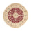 Tapis persan - Nain ronde  - 242 x 242 cm - rouge foncé