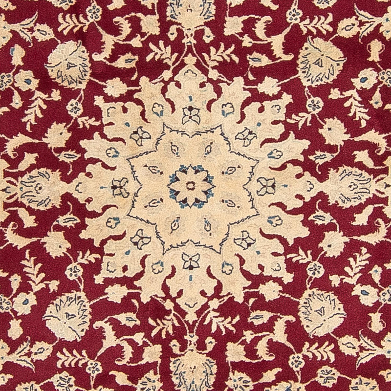 Tapis persan - Nain ronde  - 242 x 242 cm - rouge foncé