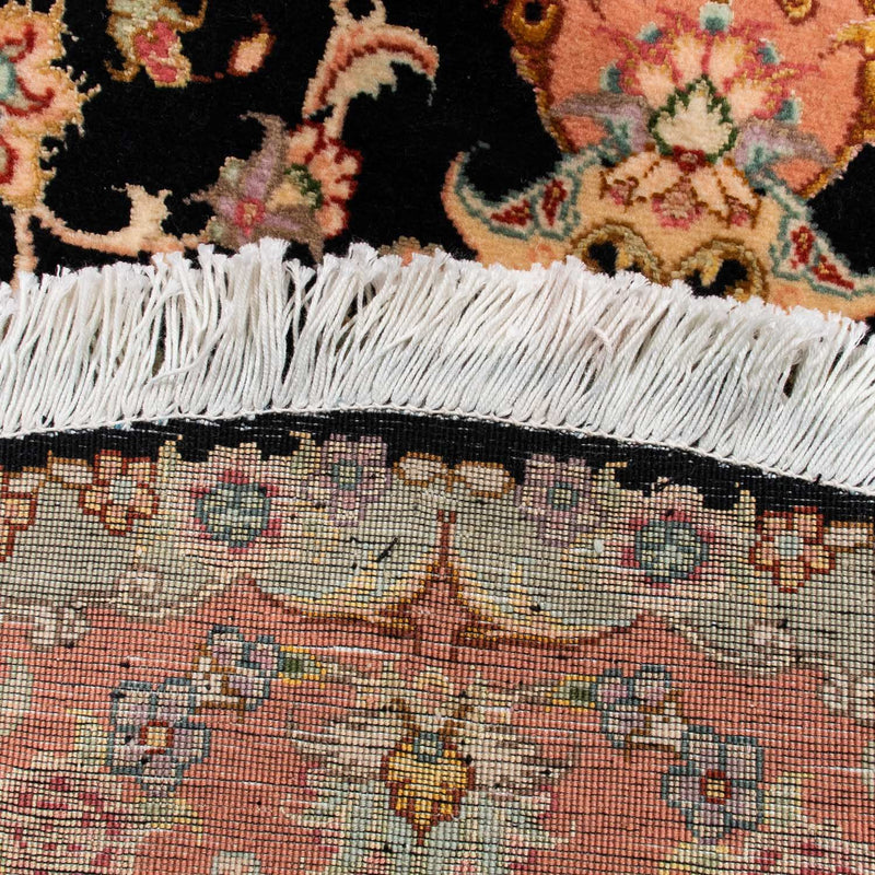 Tapis persan - Tabriz - Royal ronde  - 100 x 100 cm - bleu foncé