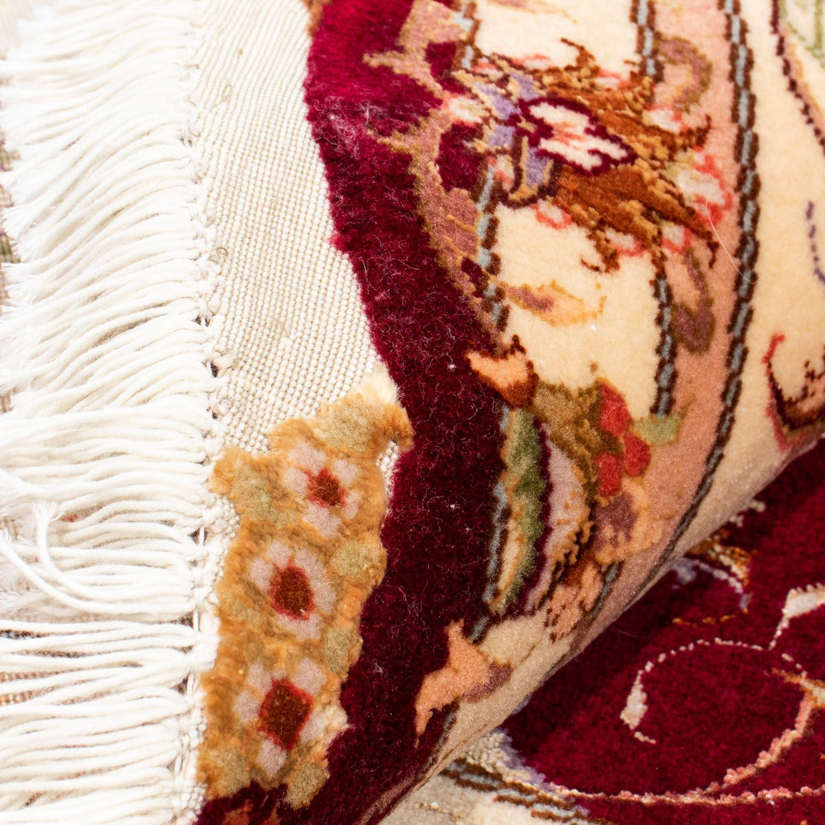 Tapis persan - Tabriz - Royal ronde - 155 x 155 cm - rouge foncé