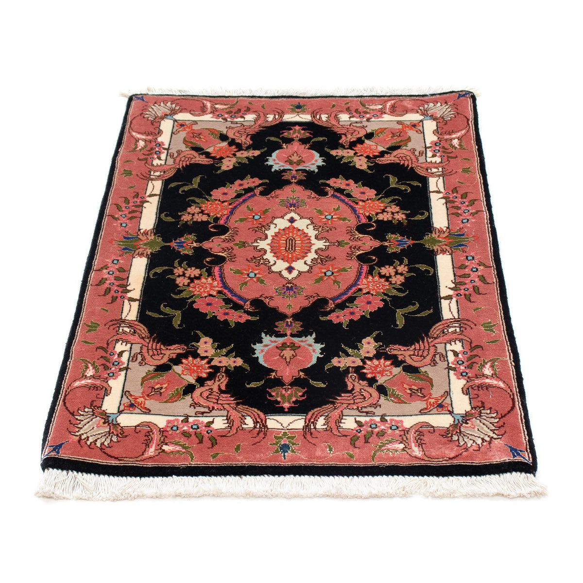Tapis persan - Tabriz - Royal - 90 x 60 cm - bleu foncé