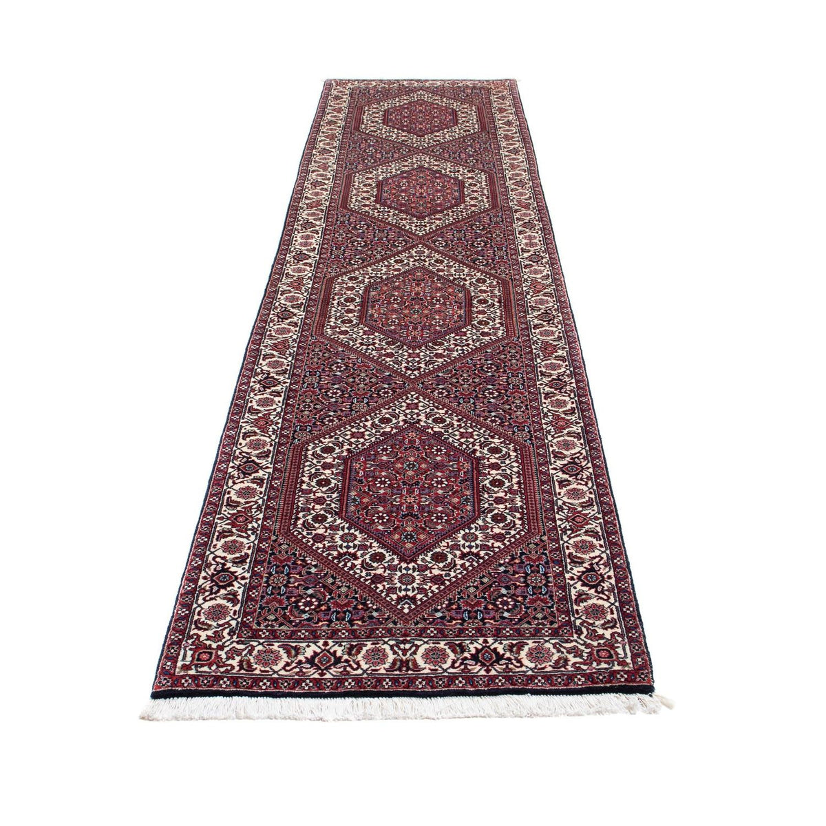 Tapis de couloir Tapis persan - Bidjar - 350 x 74 cm - multicolore