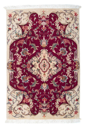 Tapis persan - Tabriz - Royal - 90 x 60 cm - rouge foncé