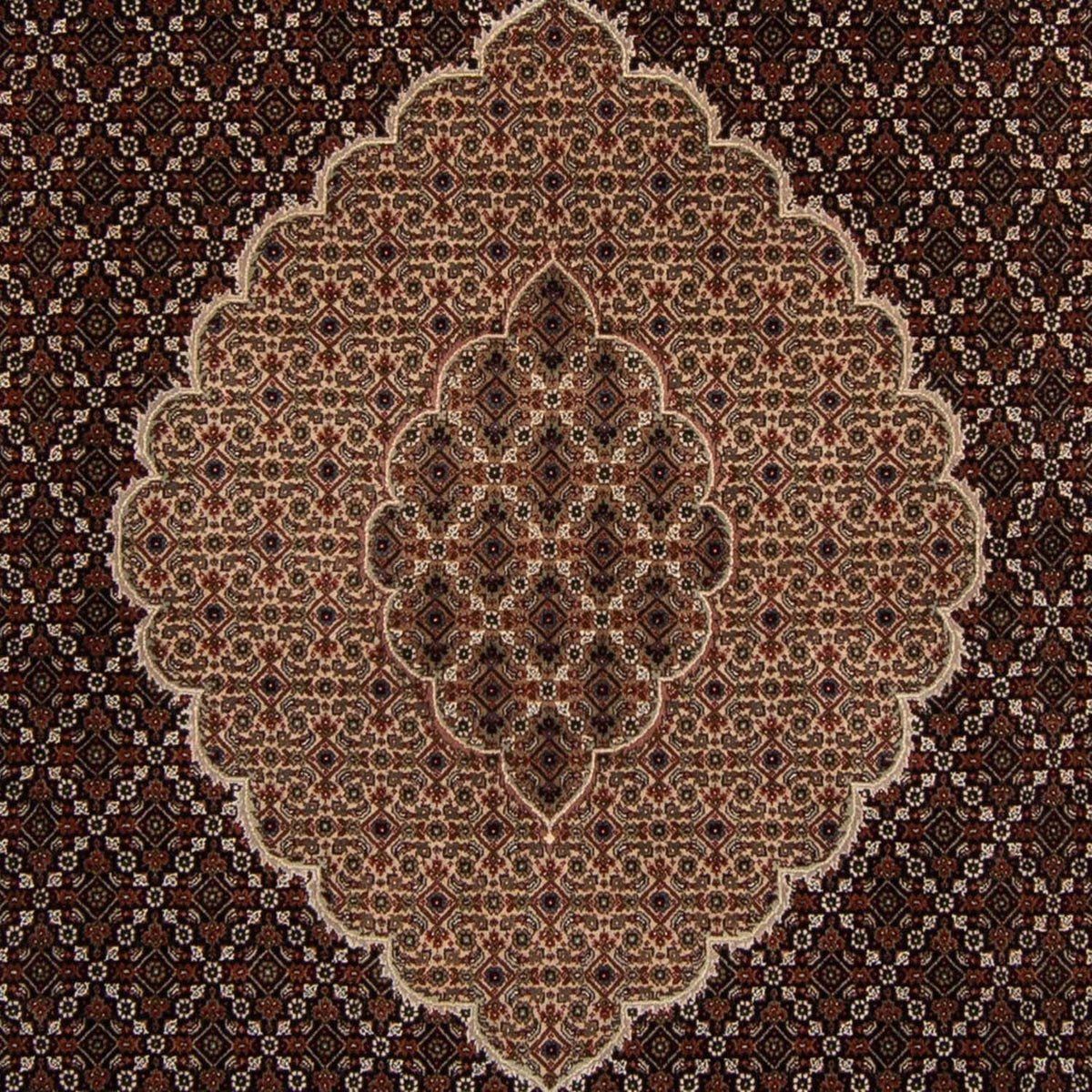 Tapis persan - Tabriz - 299 x 240 cm - bleu foncé