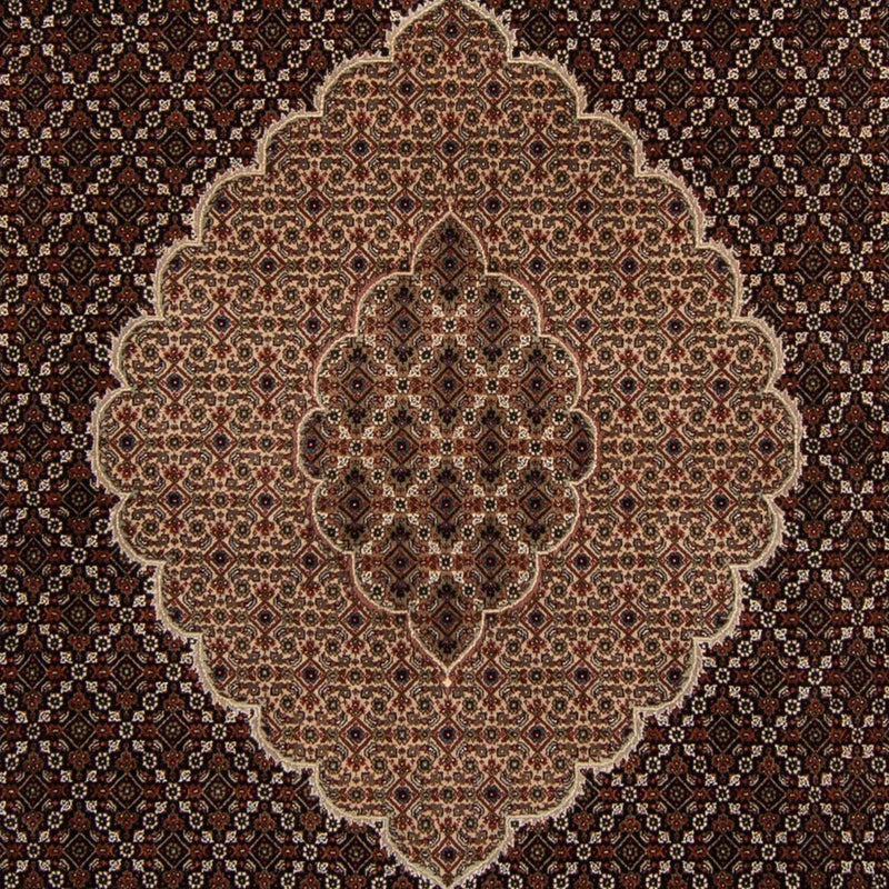 Tapis persan - Tabriz - 299 x 240 cm - bleu foncé