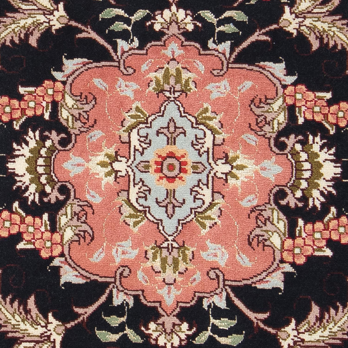 Tapis persan - Tabriz - Royal - 90 x 60 cm - bleu foncé