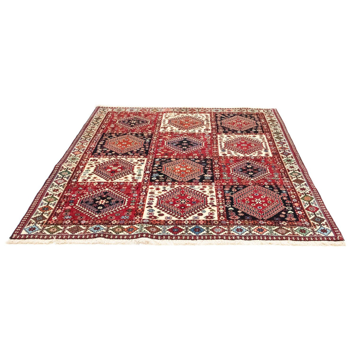 Tapis persan - Nomadic - 191 x 153 cm - multicolore