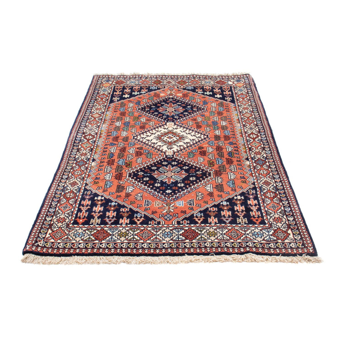 Tapis persan - Nomadic - 160 x 100 cm - bleu foncé