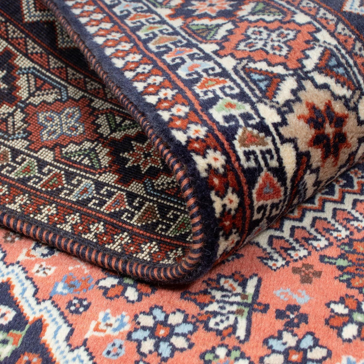 Tapis persan - Nomadic - 151 x 101 cm - bleu foncé