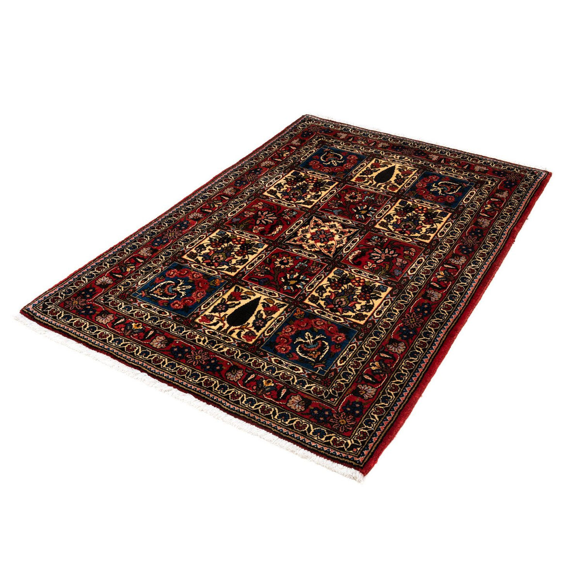 Tapis persan - Nomadic - 153 x 103 cm - rouge foncé
