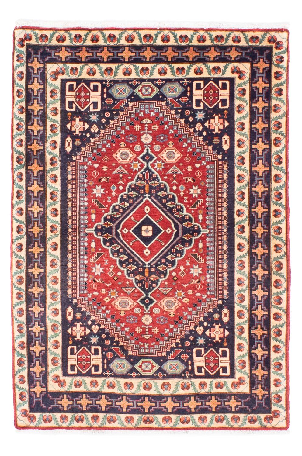 Tapis persan - Nomadic - 180 x 122 cm - rouge foncé