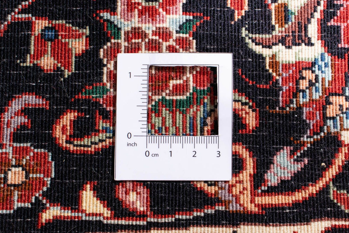 Tapis persan - Bidjar ronde  - 247 x 247 cm - rouge foncé