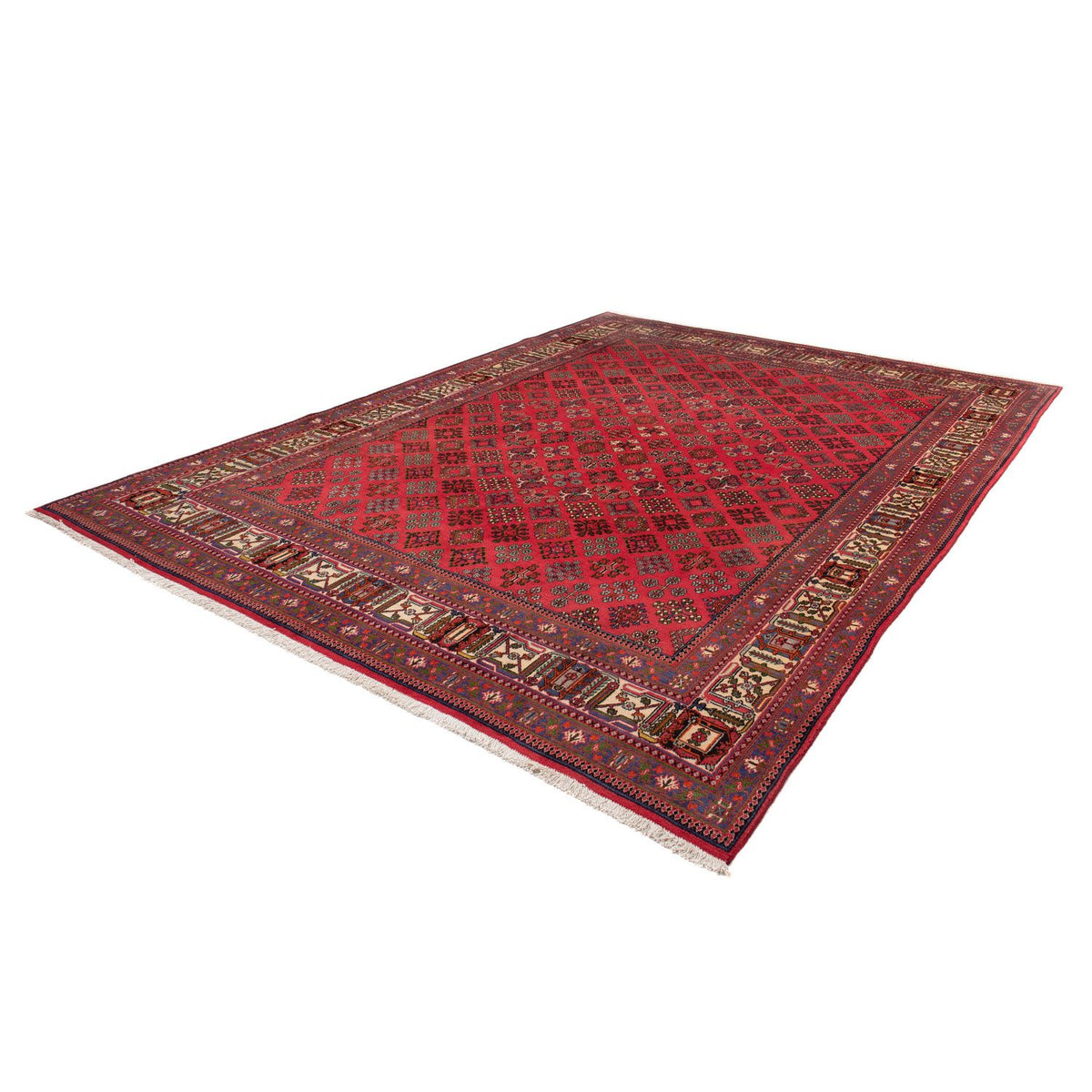 Tapis persan - Nomadic - 330 x 240 cm - rouge foncé