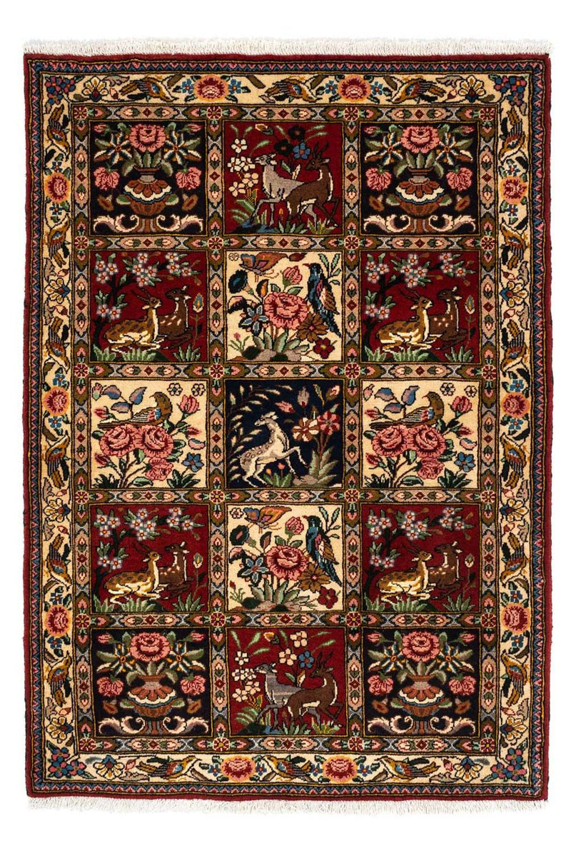 Tapis persan - Nomadic - 148 x 103 cm - rouge foncé
