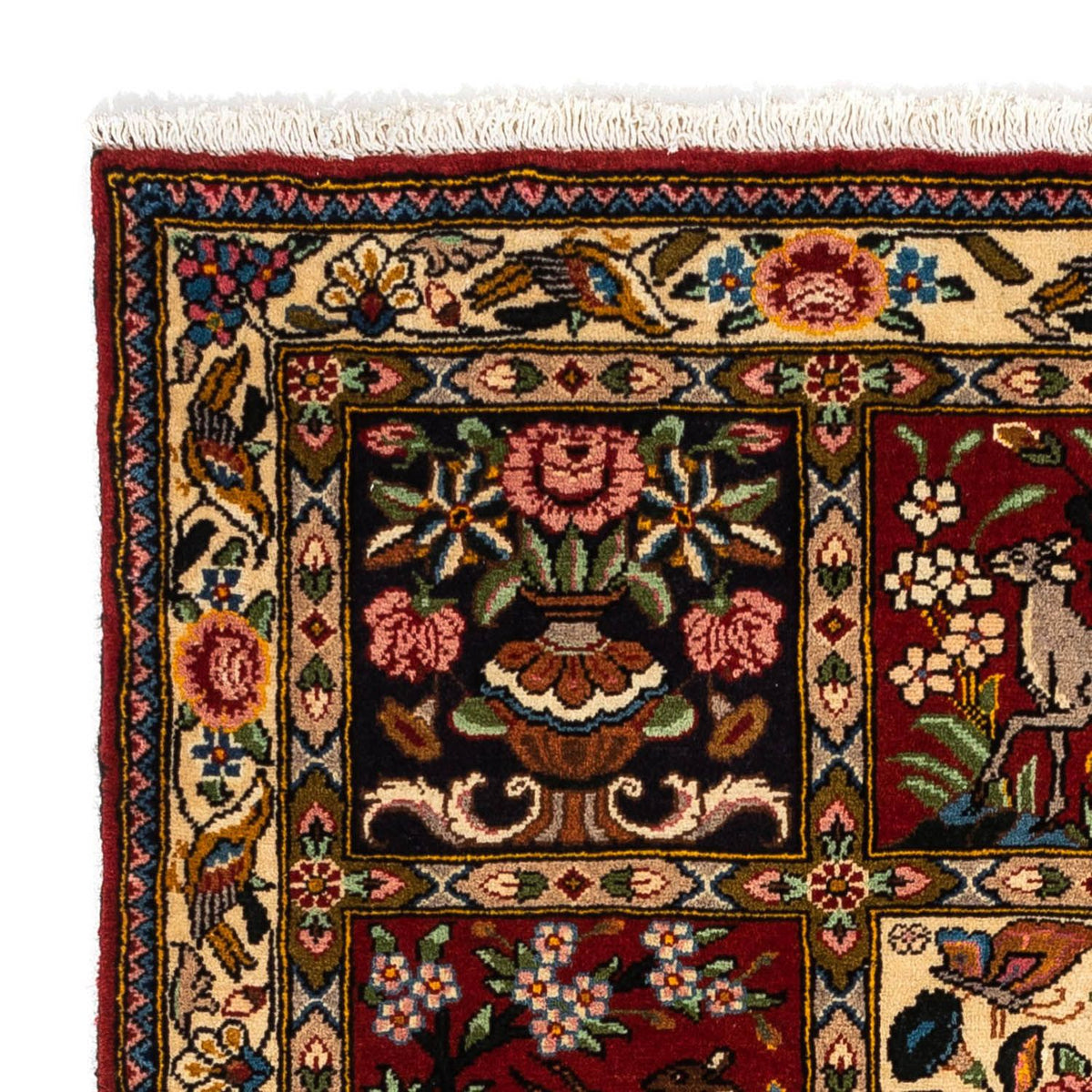 Tapis persan - Nomadic - 148 x 103 cm - rouge foncé