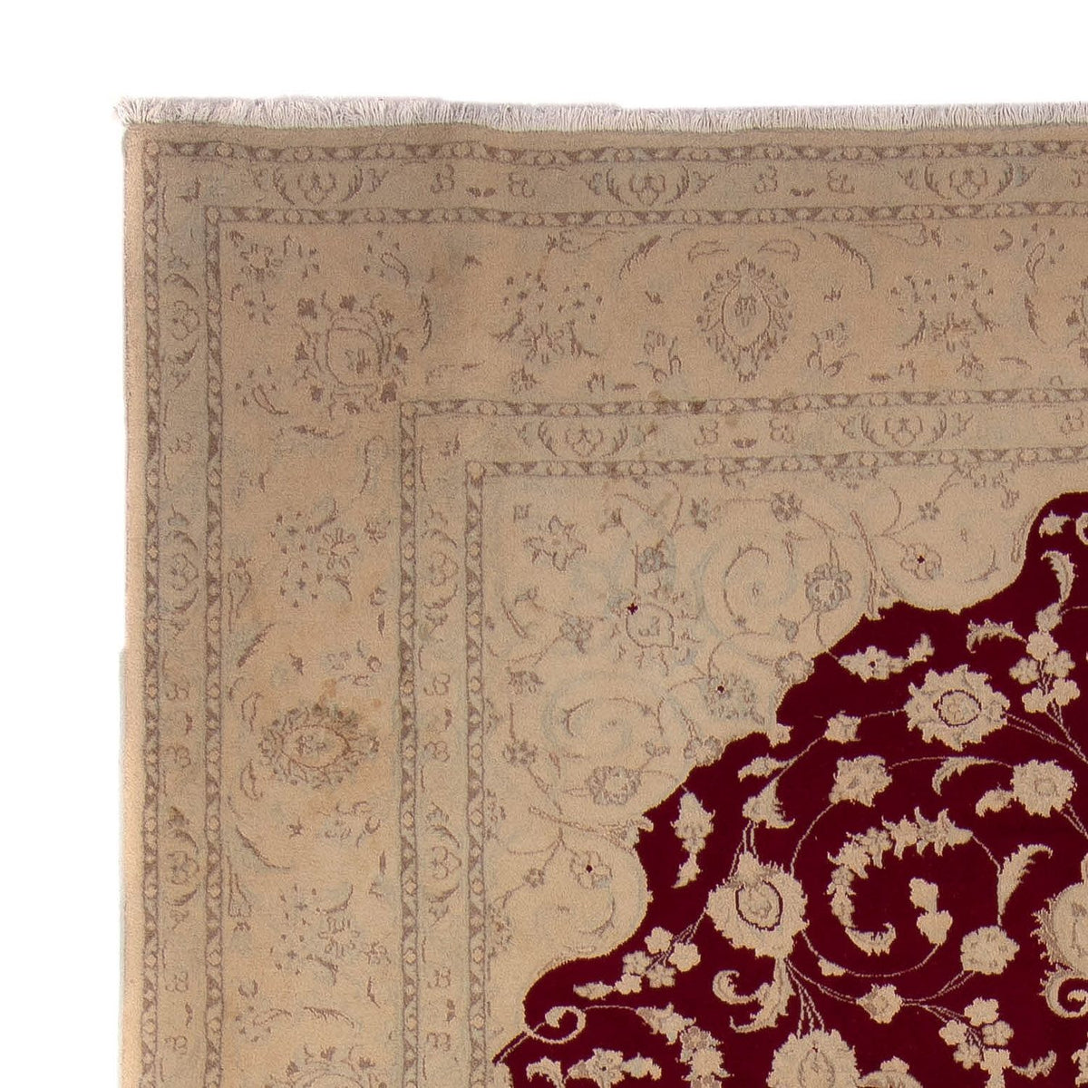 Tapis persan - Nain - 337 x 243 cm - marron clair