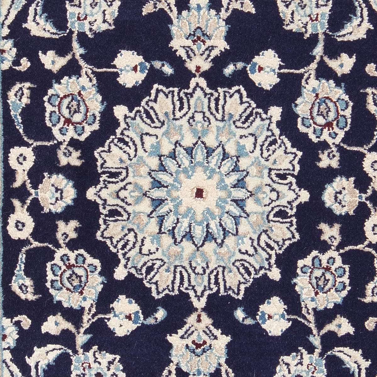 Tapis persan - Nain - 85 x 55 cm - bleu foncé
