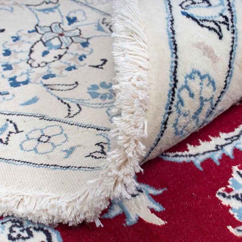 Tapis persan - Nain ronde  - 290 x 290 cm - rouge foncé