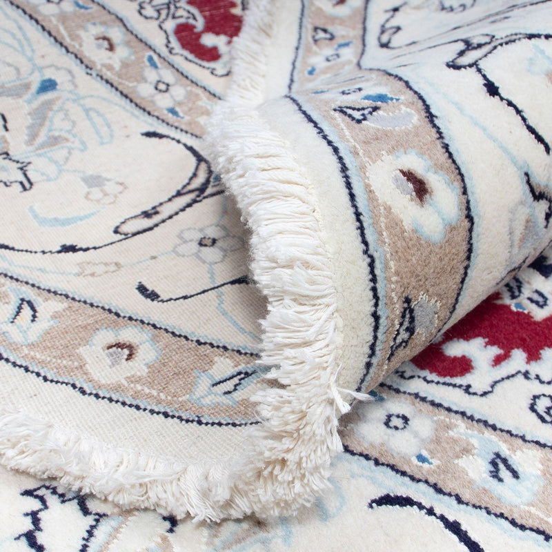 Tapis persan - Nain ronde  - 245 x 245 cm - rouge foncé