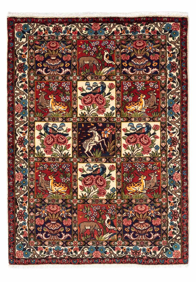 Tapis persan - Nomadic - 154 x 106 cm - rouge foncé