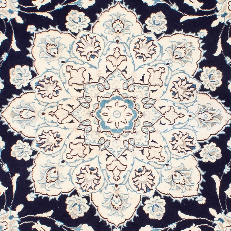 Tapis persan - Nain ronde  - 243 x 243 cm - bleu foncé